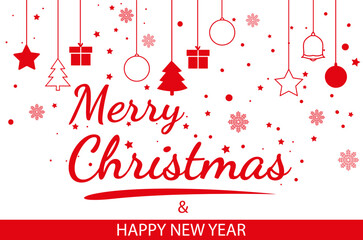Merry Christmas and happy New Year Cards Template Background Wallpaper. Modern universal artistic template. Vector illustration EPS10