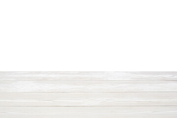 Light wooden plank surface against white background