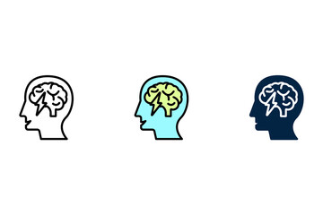 Brain Strom icon. Simple element illustration. Brain Strom concept outline symbol design.