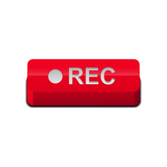 REC red button isolated illustration