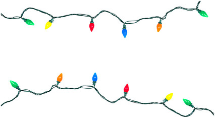 Double border of isolated festive lights - 533540130