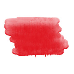 Isolated red watercolor paint texture with drips