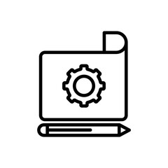 Prototyping icon. Simple element illustration. Prototyping concept outline symbol design.