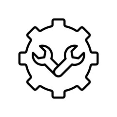 Setting Maintenance icon. Simple element illustration. Setting  Maintenance concept outline symbol design.