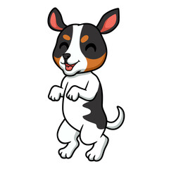 Obraz premium Cute rat terrier dog cartoon standing