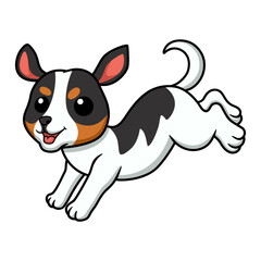 Cute rat terrier dog cartoon