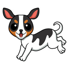 Cute rat terrier dog cartoon