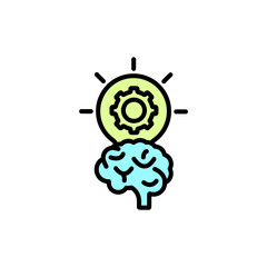 creative thinking icon. Simple element illustration. creative thinking concept outline symbol design.