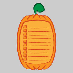 Pumpkin notebook. Pumpkin Note card. Notebook Label. Halloween Notebook.