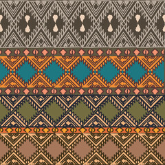 Ethnic abstract ikat pattern, seamless , design elements, wallpaper, clothing, wrapping, fabric, cover, textile, folk embroidery, Mexican style, ornament print, motif