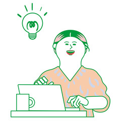 仕事をする女性