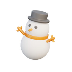 3D Snowman Illustration