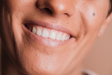 close up of a person with a smile