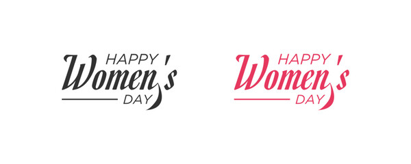 Fototapeta na wymiar Abstract happy women's day logo, happy women's day, love vector logo design, pink color, red color, black color logo design
