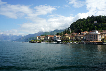 Landscapes of Italy.Spring on the shores of Lake Como.