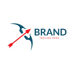 Crossbow Logo vector template, Arrow archery logo design concepts.