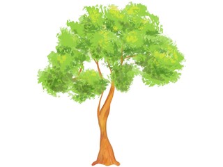 リアルでエネルギッシュな1本の木