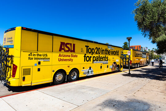 Arizona State University Transportation Busses On The Tempe, AZ Campus