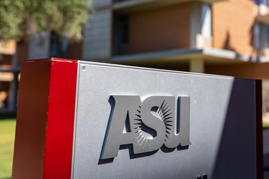 Arizona State University Sign On Campus In Tempe, AZ