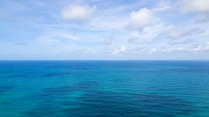 Sea surface aerial view,Bird eye view photo of blue waves and water surface texture Blue sea...