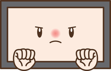 熱くなって怒るテレビ