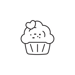 Cupcake icon line