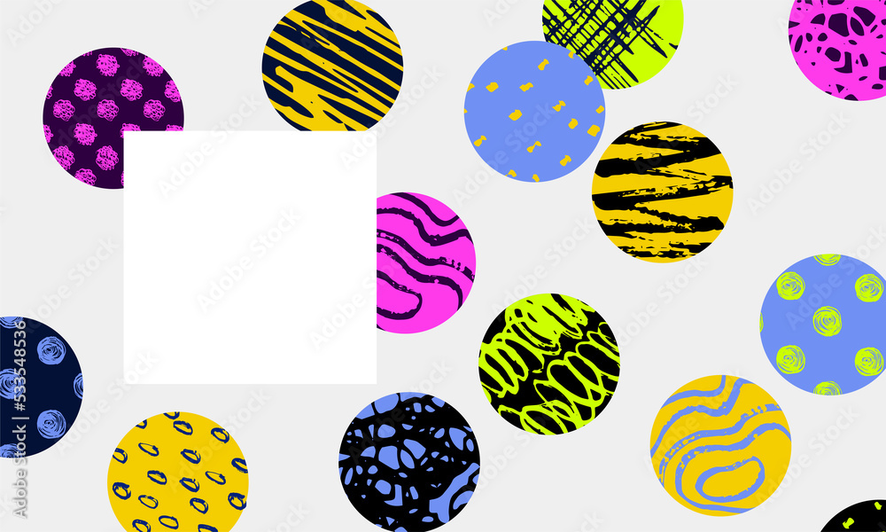 Poster abstract trendy in brush stroke for copy space background design. retro wallpaper for poster templat