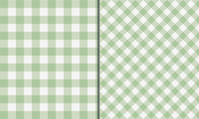 green  gingham pattern, seamless plaid vector