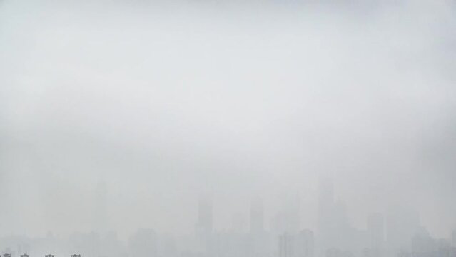 fog in the city