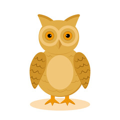 the owl is located on a white background separately