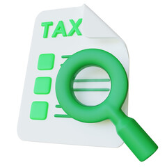 3D Tax Investigation Illustration Side View