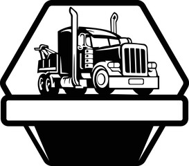 Heavy Truck Silhouette Vector