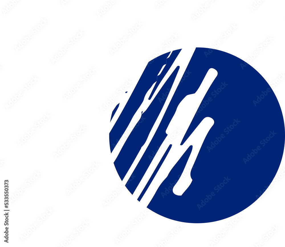 Aufkleber abstract trendy in brush stroke for design element