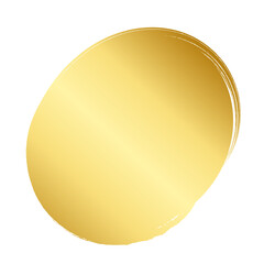 Brush stroke and gold circle element