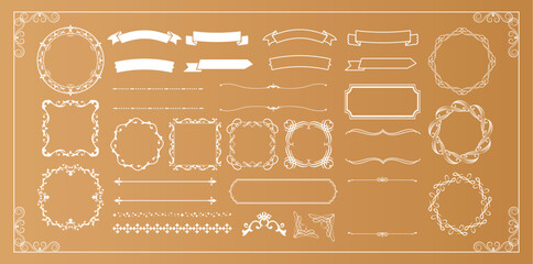 ハロウィンをイメージしたゴージャスなフレームデザインセット