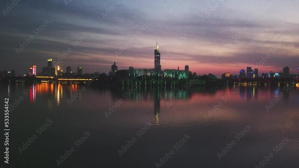 Canvas Prints sunset over the river