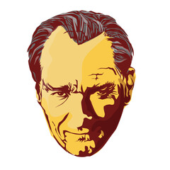 portrait of a Mustafa Kemal Atatürk