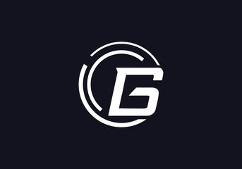 Obraz premium Tech circle vector and technology logo design G