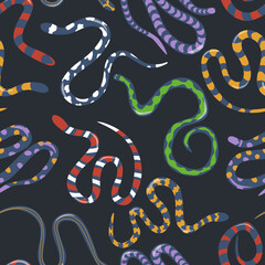 Obraz premium snakes. Seamless pattern, vector illustration