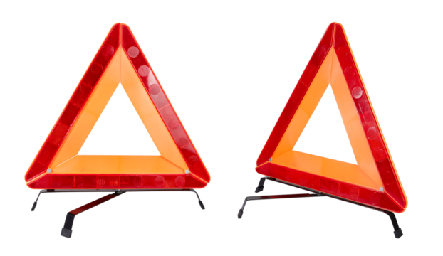 Sign on an emergency stop isolated under the white background