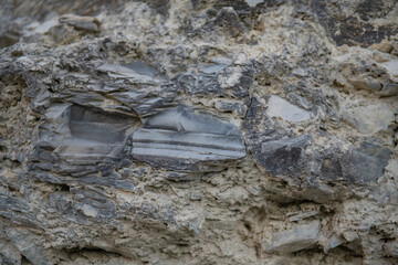 the texture of the stone wall is very textured