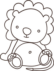 Illustration in Black Lines | animal head illustration
