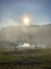 morning in the mountains
