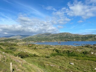 Ballycrovane harbour, Beara Peninsula, Cork, Ireland.