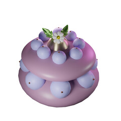 blueberry cake 3D