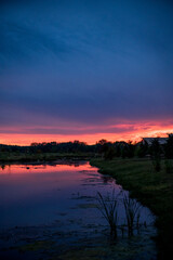 lakeside sunset