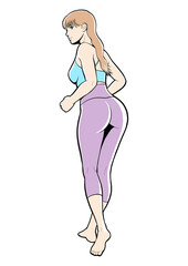 トレーニングウエアの女性