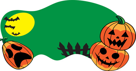 The jack o lantern  label for halloween concept