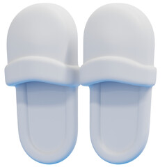 slipper 3d render icon illustration