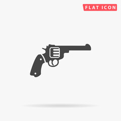 Revolver flat vector icon